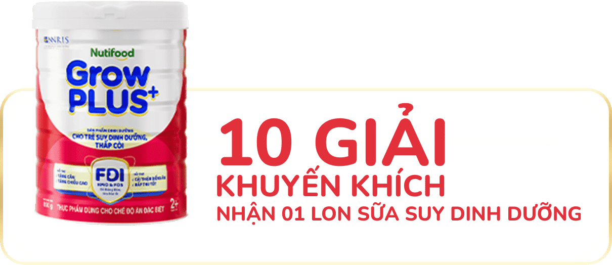 10 giải khuyến khích nhận 01 lon sữa suy dinh dưỡng